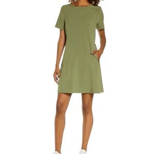 Zella Active Olive Green Casual T-Shirt Dress